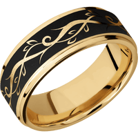 10K Yellow Gold + Stone , Polish Finish