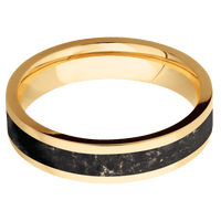 14K Yellow Gold + Bead Finish