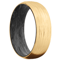 18K Yellow Gold + Treebarkh Finish + Forged Carbon Fiber