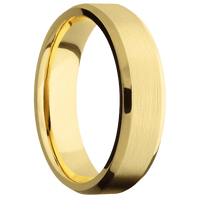 10K Yellow Gold + Satin , Polish Finish