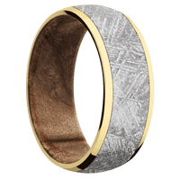 10K Yellow Gold + Polish Finish + Maple Burl