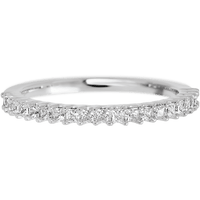 14K White Gold band with 21 Princess Lab Grown Diamond having TCW-.63