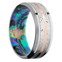 Palladium + Polish , Satin Finish + Abalone