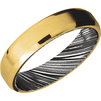 18K Yellow Gold + Satin , Polish Finish + Woodgrain