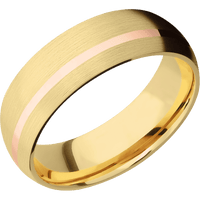 14K Yellow Gold + Satin , Satin Finish