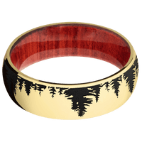 22K Yellow Gold + Polish Finish + Red Heart