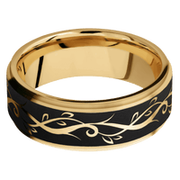 10K Yellow Gold + Satin , Satin Finish