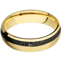 14K Yellow Gold + Satin , Polish Finish