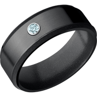 Zirconium + Bead , Polish Finish + Dark Grey