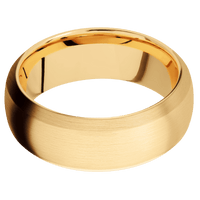 14K Yellow Gold + Satin , Satin Finish