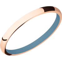 14K Rose Gold + Polish Finish + Polar Blue