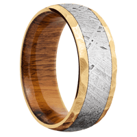 14K Yellow Gold + Rock Finish + Desert Iron Wood