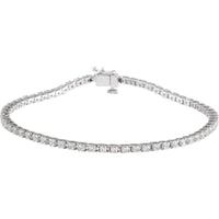 14K White Gold 2 CTW Lab-Grown Diamond Line 7 1/4" Bracelet