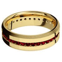 14K Yellow Gold + Polish , Sand Finish