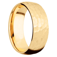 10K Yellow Gold + Hammer Finish