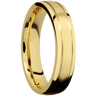 10K Yellow Gold + Satin , Polish Finish