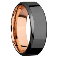 Zirconium + Polish , Polish Finish + 14K Rose Gold