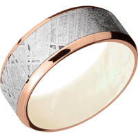 14K Rose Gold + Polish , Polish Finish + Freshwater Mother of Pearl