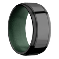 Zirconium + Polish , Bead Finish + Eastern Green