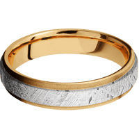 14K Yellow Gold + Polish , Sand Finish