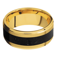 18K Yellow Gold + Sand , Polish Finish