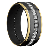 Zirconium + Bead , Polish Finish + Black