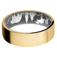 10K Yellow Gold + Anglesatin Finish + Titanium