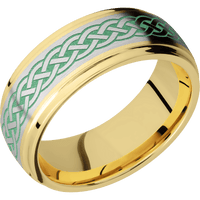 14K Yellow Gold + Anglesatin , Polish Finish