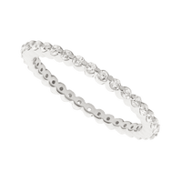 14K White Gold band with 31 Round Lab Grown Diamond having TCW-.46