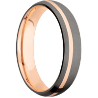 Tantalum Noir + Bead , Bead Finish + 14K Rose Gold