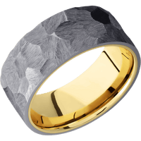 Tantalum + Rock Finish + 10K Yellow Gold