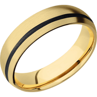 14K Yellow Gold + Satin , Satin Finish