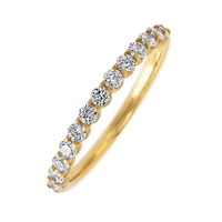 14K Yellow Gold band with 13 Round Lab Grown Diamond (ST) having TCW-.39