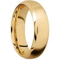 10K Yellow Gold + Satin , Polish Finish