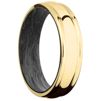 18K Yellow Gold + Polish , Polish Finish + Forged Carbon Fiber