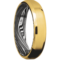 18K Yellow Gold + Satin , Polish Finish + Marble
