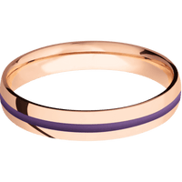 14K Rose Gold + Polish Finish
