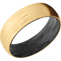 18K Yellow Gold + Treebarkh Finish + Forged Carbon Fiber