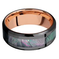 Zirconium + Polish , Polish Finish + 14K Rose Gold