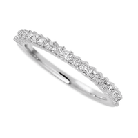 14K White Gold band with 21 Princess Lab Grown Diamond having TCW-.63