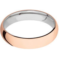 14K Rose Gold + Polish Finish + Titanium