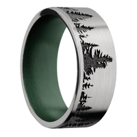 Titanium + Satin Finish + Eastern Green