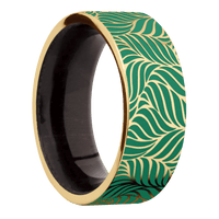 14K Yellow Gold + Anglesatin Finish + Wenge