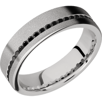 18K White Gold + Sand Finish