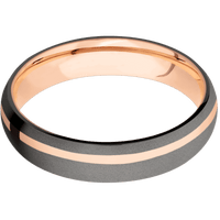 Tantalum Noir + Bead , Bead Finish + 14K Rose Gold
