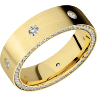 10K Yellow Gold + Satin Finish