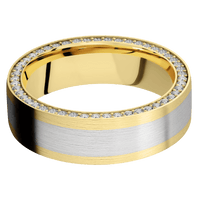 14K Yellow Gold + Satin Finish