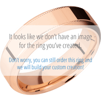 18K Rose Gold + Polish , Satin Finish
