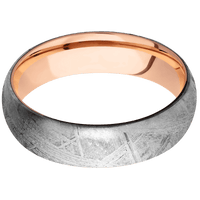 Meteorite + None Finish + 14K Rose Gold