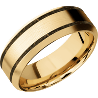 10K Yellow Gold + Satin , Bead Finish